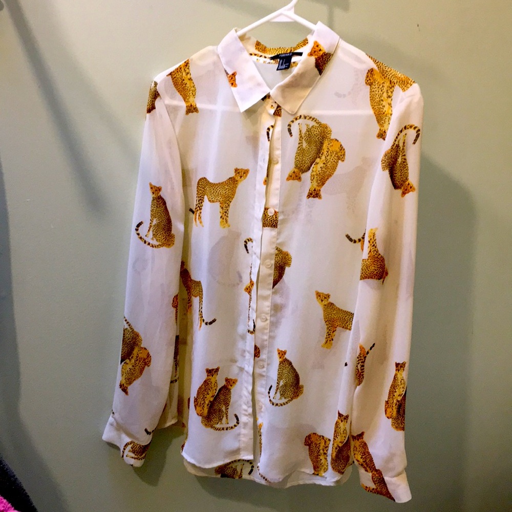 Forever 21 cheetah print shirt